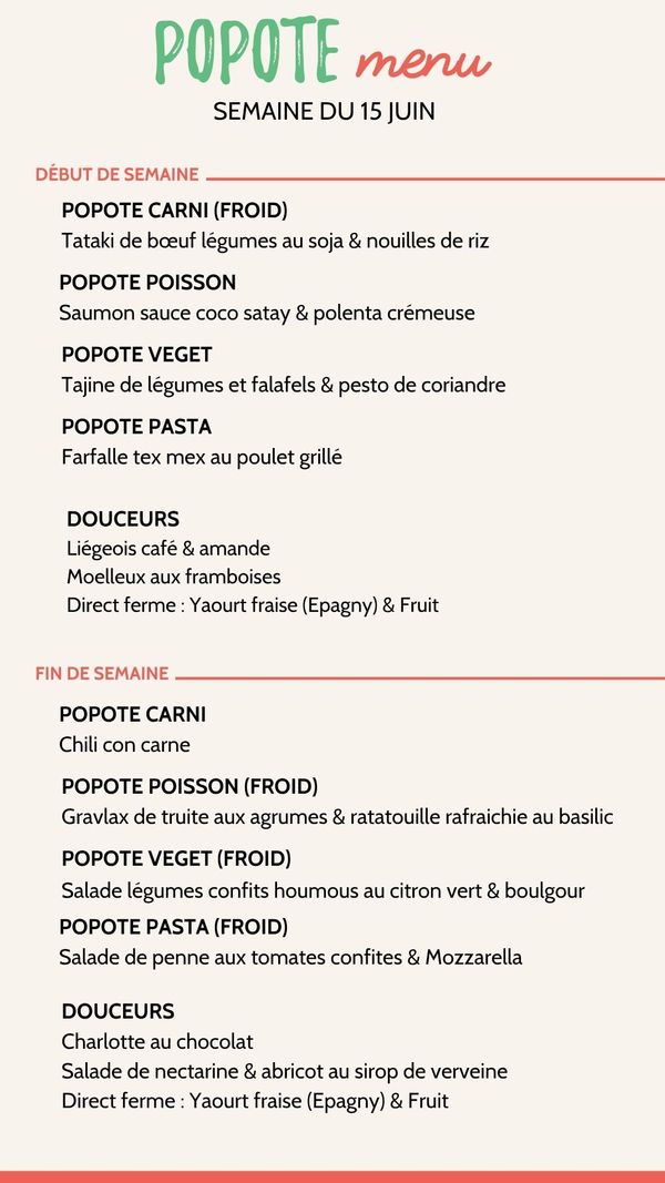Menu plateaux repas annecy semaine 15 juin 2026