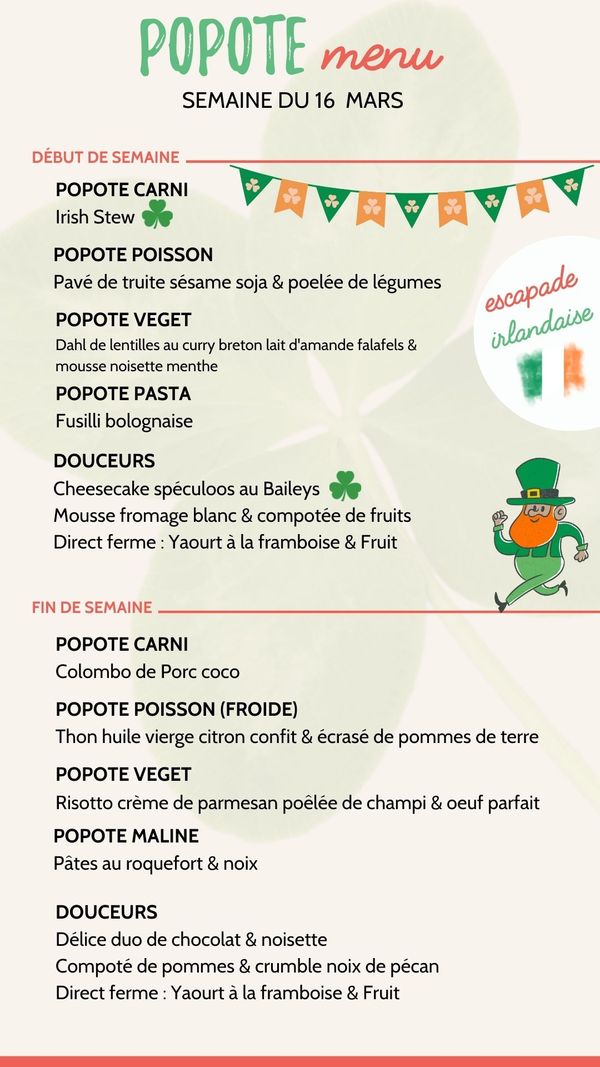 Menu plateaux repas annecy semaine 16 mars 2026