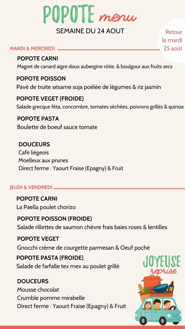 Menu plateaux repas annecy semaine 24 aout 2026