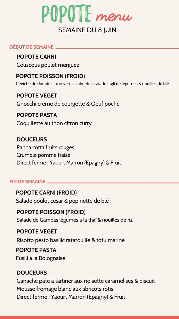 Menu plateaux repas annecy semaine 8 juin 2026